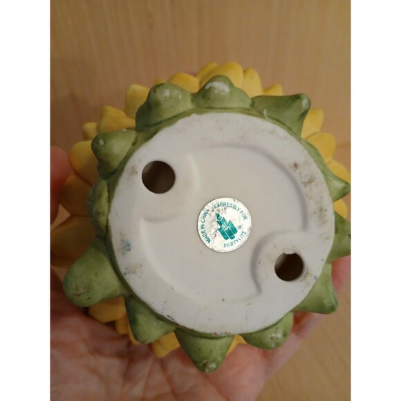 Partylite Sunflower Votive Tealight Candle Holder Ladybug Retired Flower Ceramic - Picture 15 of 16